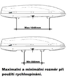 Střešní box HAKR Magic Line 450 Strong - stříbrná metalická perleť + Space Pro