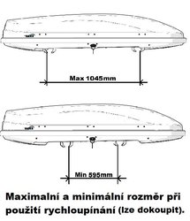 Střešní box HAKR Magic Line 450 - šedý