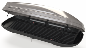 Střešní box HAKR Magic Line 400 Strong - stříbrná metalická perleť + Space Pro